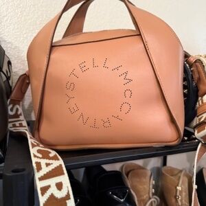 Stella McCartney tan purse crossbody with thick strap